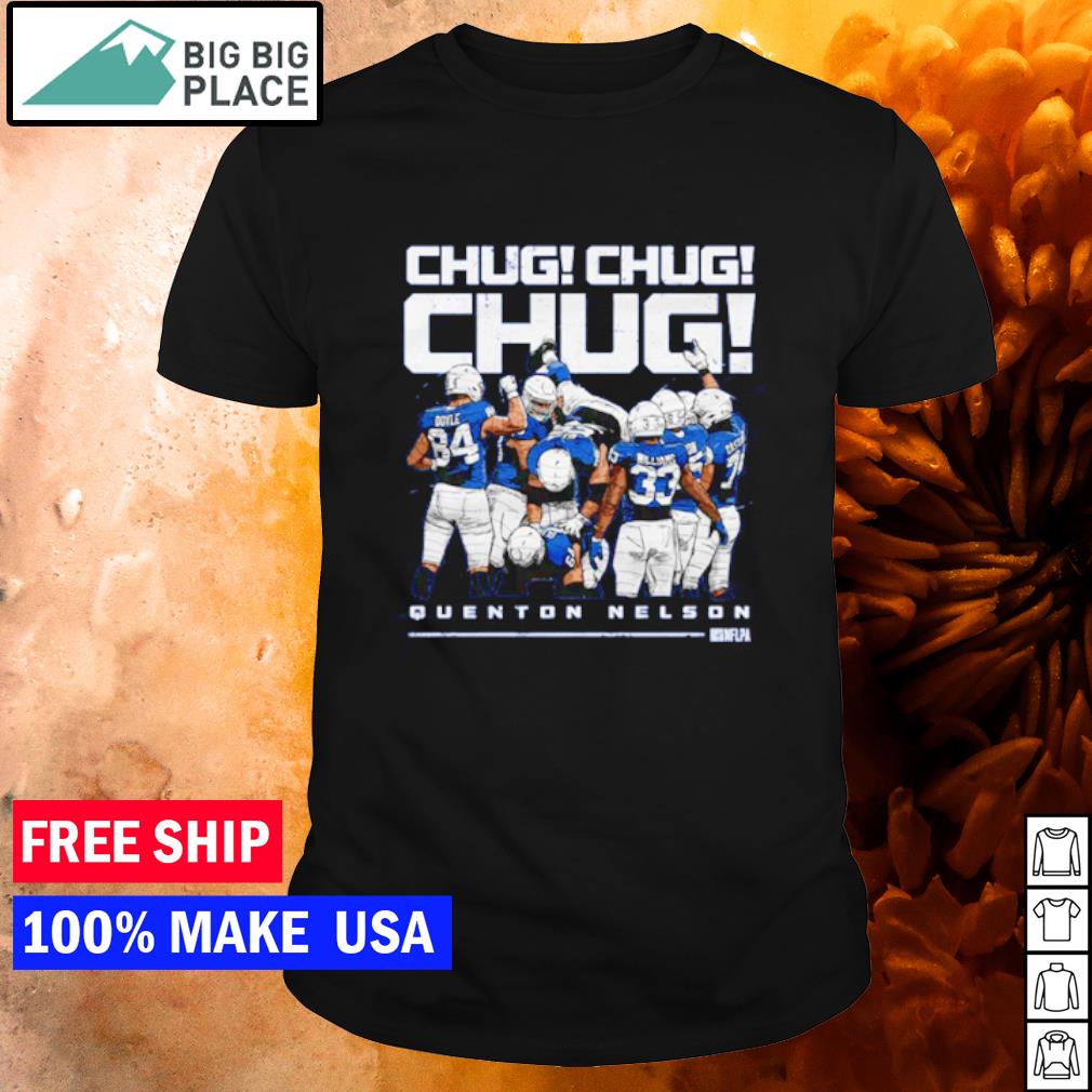 Indianapolis Colts Guard Quenton Nelson "Chug Chug" T Shirt XL