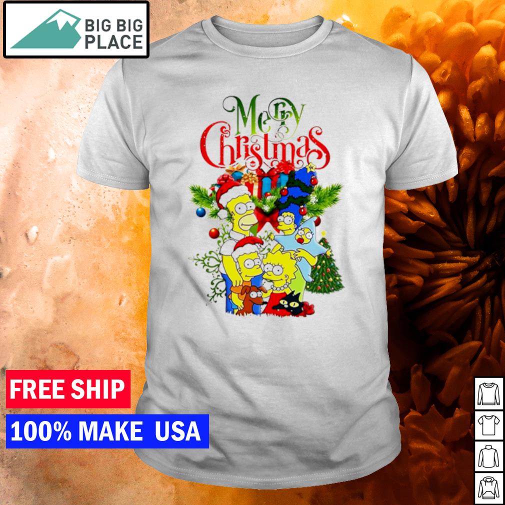 Nice merry Christmas The Simpsons Design Cartoon Xmas shirt