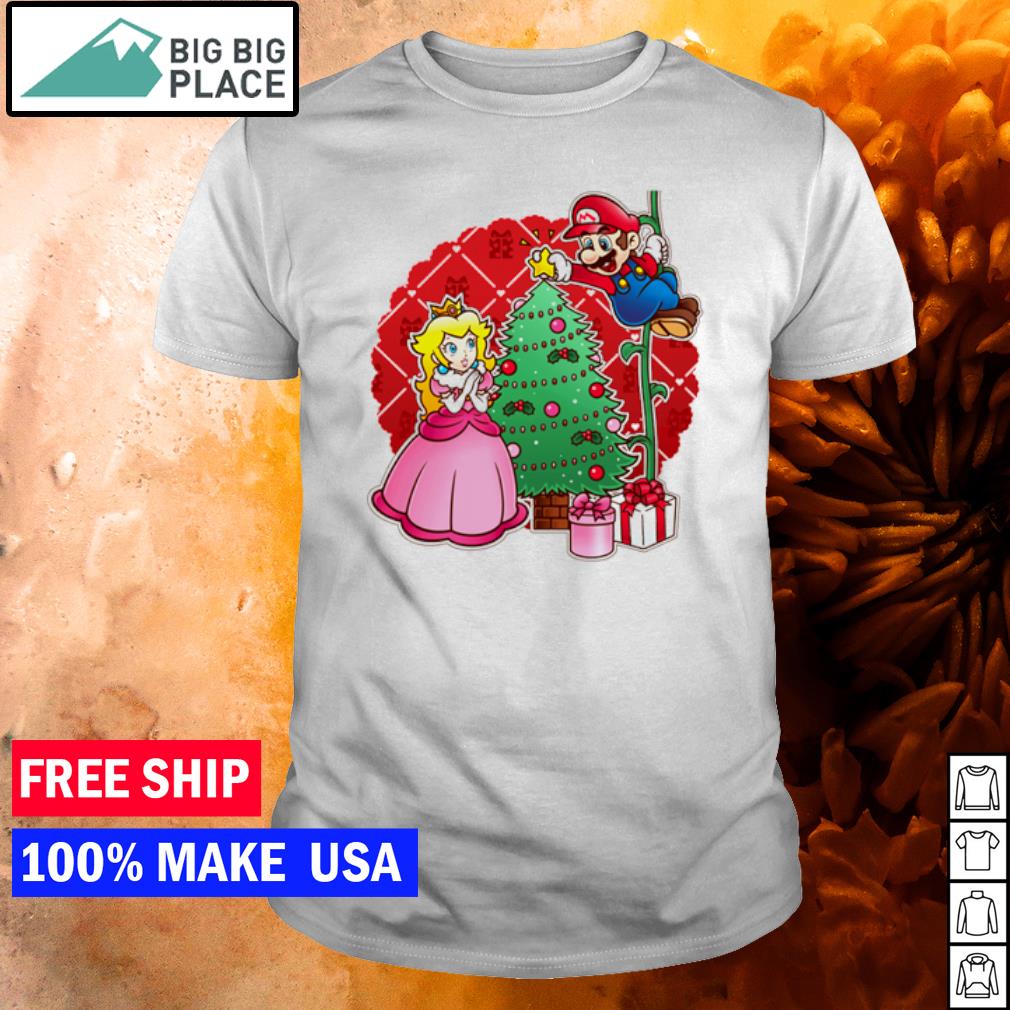 Original mario And The Princess In Mario Video Game Christmas shirt