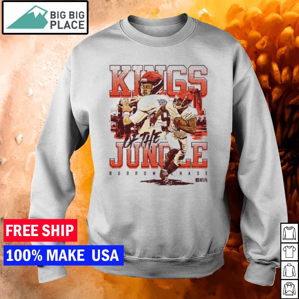 Joe Burrow & Ja'Marr Chase Cincinnati Kings Of The Jungle Football T-Shirt,  hoodie, sweater, long sleeve and tank top