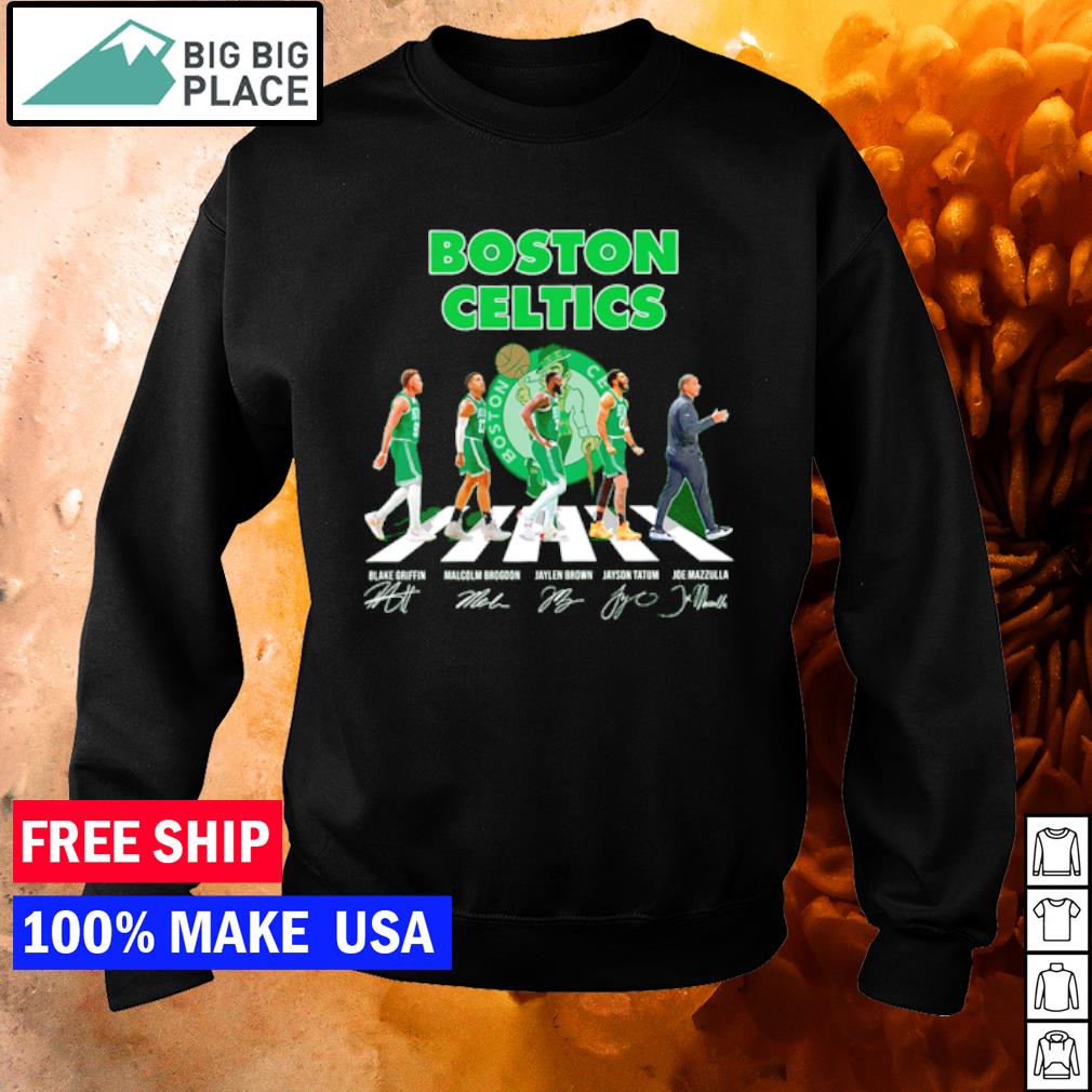 Boston Celtics Bruins Red Sox And New England Patriots Abbey Road signature  shirt, hoodie, sweater, long sleeve and tank top