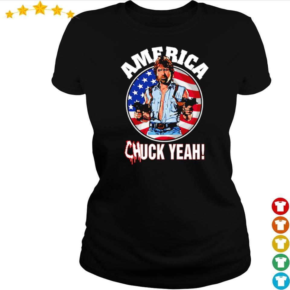 Chuck Norris America Flag Chuck Yeah shirt, hoodie, sweater and long sleeve